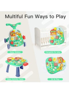 Gonice Baby Learning Walker with Wheels, Baby Activity Walker, 2 in 1 Baby Push Walkers and Activity Center, Walker for Baby Boy Girl (Green)  - Image 2