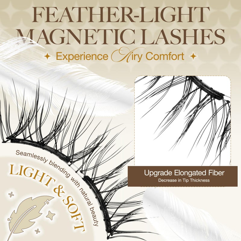 LASHVIEW Upgrade Soft Magnetic Eyelashes Natural Look, Reusable Magnetic Eyelashes with Applicator, No Glue Needed Lashes Kit, Easy to Wear and Remove CT01 - Image 5