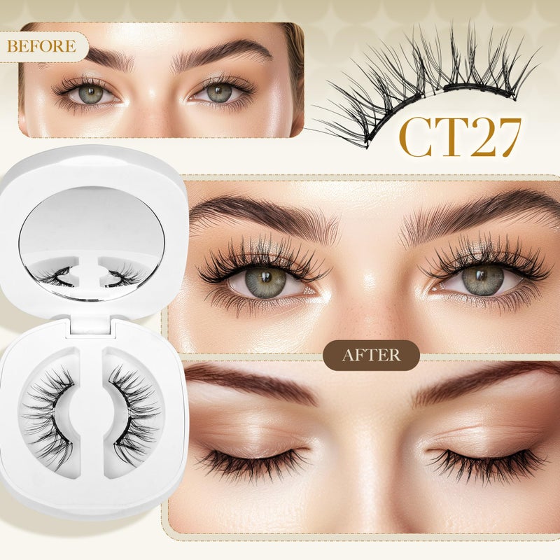 LASHVIEW Upgrade Soft Magnetic Eyelashes Natural Look, Reusable Magnetic Eyelashes with Applicator, No Glue Needed Lashes Kit, Easy to Wear and Remove CT01 - Image 2