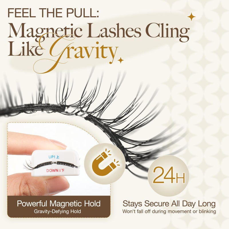 LASHVIEW Upgrade Soft Magnetic Eyelashes Natural Look, Reusable Magnetic Eyelashes with Applicator, No Glue Needed Lashes Kit, Easy to Wear and Remove CT01 - Image 3
