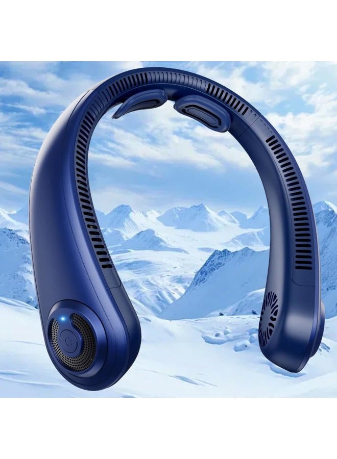 EYERZ Neck Fan - Portable Neck Fan with Neck Support, 5 Speeds, All Around Airflow, Hand-free Bladeless Personal Cooling Fans, Rechargeable Wearable Air Conditioner for Outdoor, Indoor, Travel, Hot Flashes - Image 1