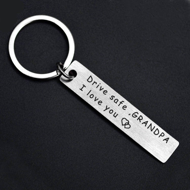 Family Warm And Good Driving Drive Safe Stainless Steel Keychain 8 - Image 4