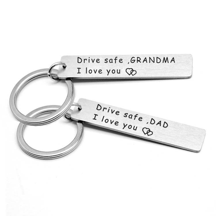 Family Warm And Good Driving Drive Safe Stainless Steel Keychain 8 - Image 3