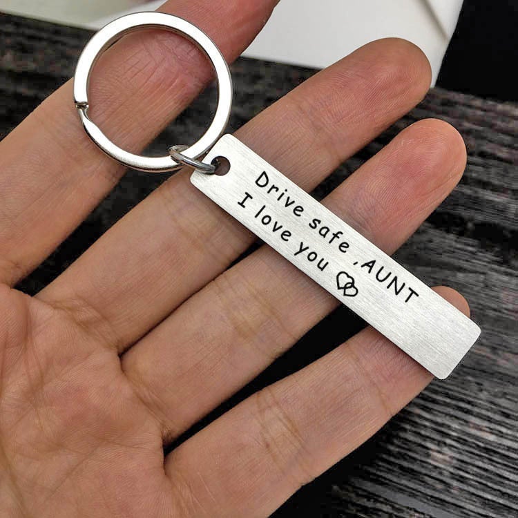 Family Warm And Good Driving Drive Safe Stainless Steel Keychain 8 - Image 5