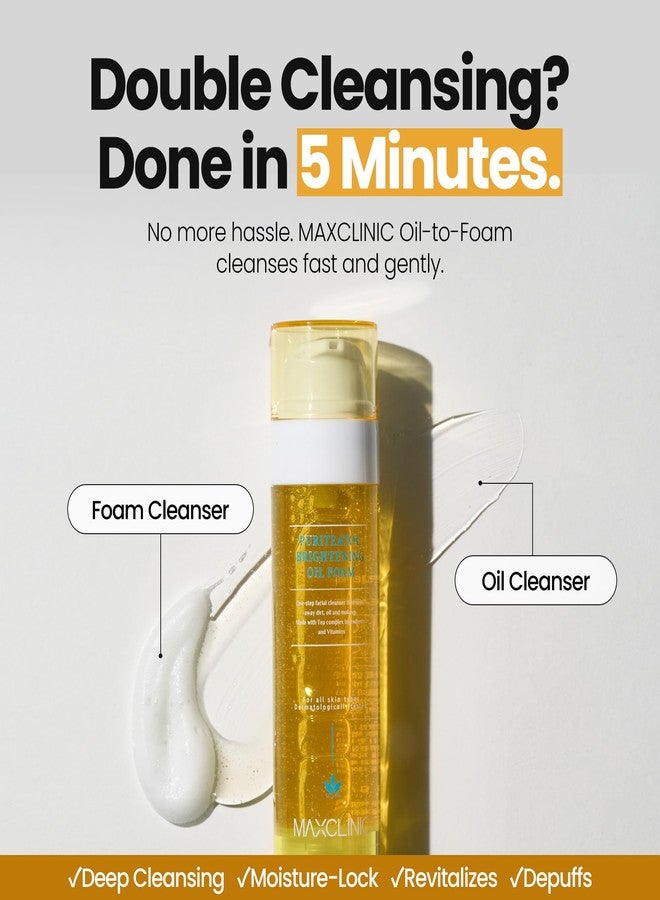 maxclinic [K-Beauty] PuriteaToc Revitalizing Oil to Foam - All-in-One Korean Face Wash Oil-Based Foaming Facial Cleanser - Purifying & Skin Clarifying Makeup Deep Cleansing Oil for Dull Skin Types 3.88 fl oz - Image 2