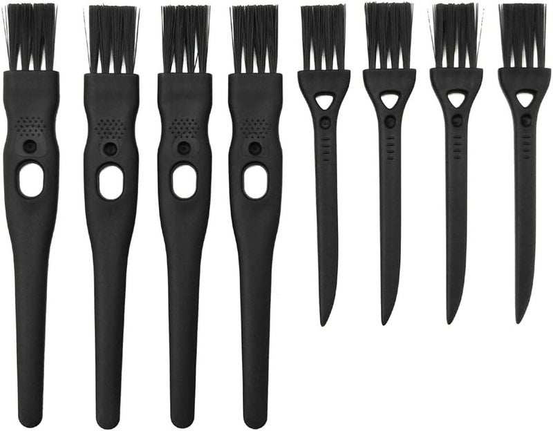 GFDesign Electric Shaver Cleaning Brushes Razor Cleaner Set Nylon Bristles PP Handle - Set of 8 (Black)