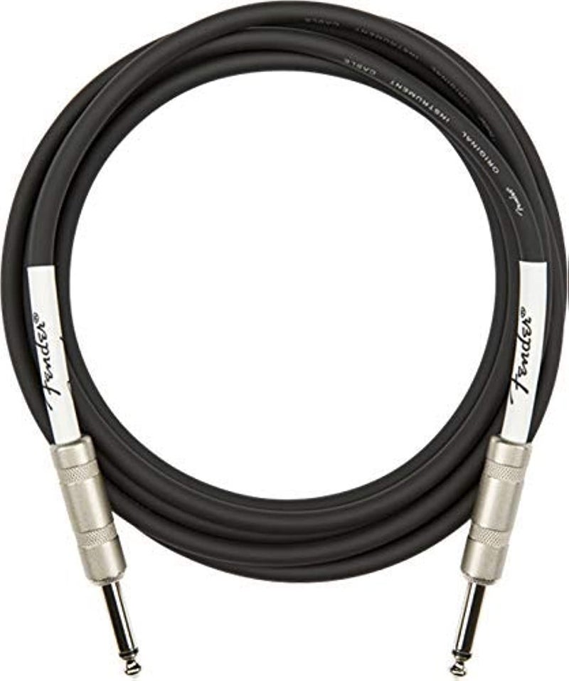 Fender 10-Foot Original Instrument Cable Compatible with Modem, Straight-Straight, Black - 1 Pack