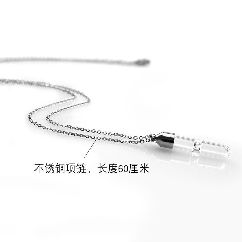 Manufacturer Mini Wishing Glass Bottle Necklace Twist Wire Openable Drift Bottle Pendant Fetal Hair Bottle Pendant - Image 4