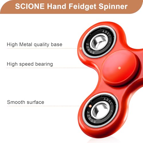 SCIONE Fidget Spinner Toy 1 Pack Cool Fidget Spinners for Kids Adults Sensory Fidgets Toys Anxiety Relief for ADHD Autism Portable Handheld Toy for Office School Travel - Image 5
