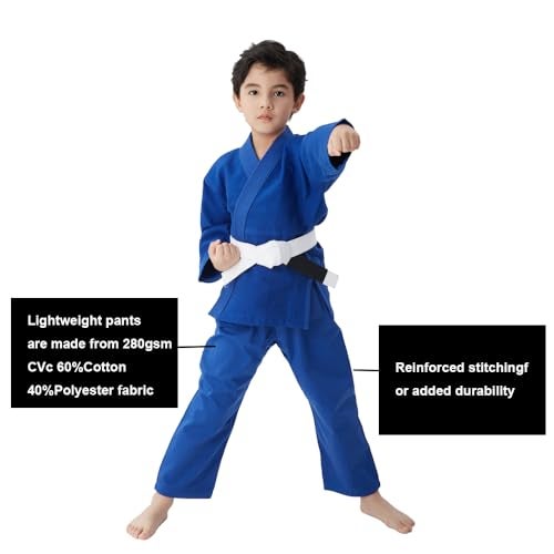 FIGHTSPIRIT Kids Brazilian Jiu Jitsu Gi Youth IBJJF Children’s BJJ Uniform Durable Pant & Jacket Belt Not Included - Image 4