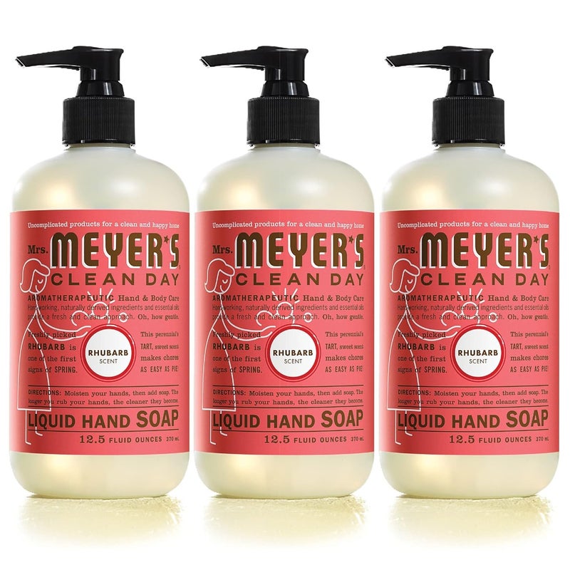 Mrs. Meyer's MRS MEYERS CLEAN DAY Hand Soap Made with Essential Oils Rhubarb 125 Fl Oz Pack of 3 - Image 2