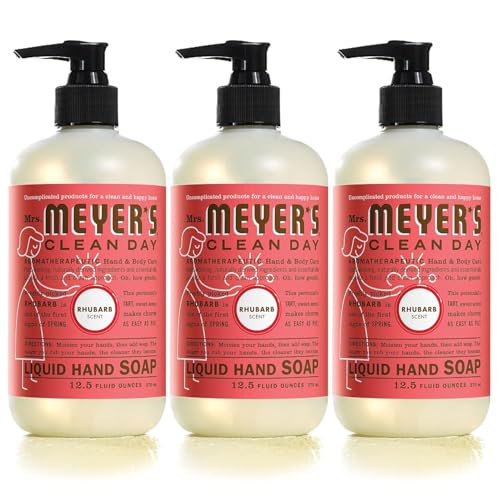 Mrs. Meyer's MRS MEYERS CLEAN DAY Hand Soap Made with Essential Oils Rhubarb 125 Fl Oz Pack of 3 - Image 1