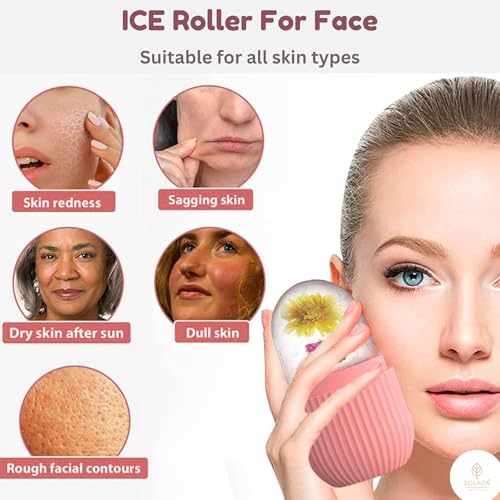 Solaza 3-in-1 Beauty Set I 3D Roller Massager, Face Ice Roller and Facial Razors I Face Full Body Massage for Skin Lifting, Tightening, Wrinkle Remover Skin & Relaxation - Image 5