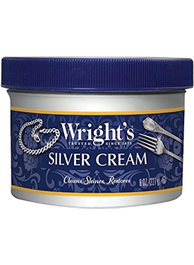 Wright's Silver Cleaner and Polish Cream - 8 Ounce - Ammonia Free - Gently Clean and Remove Tarnish Without Scratching - Image 1
