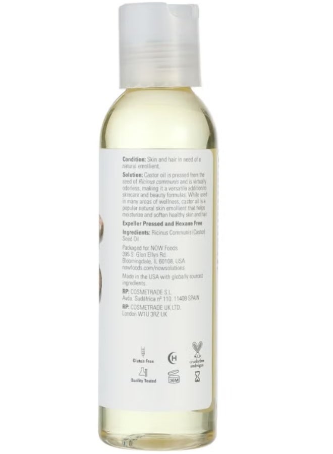 NOW Solutions Castor Oil 118ml – 100% Pure Natural Moisturizing Oil - Image 4