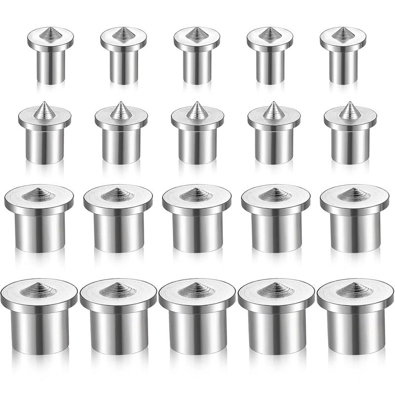 Ferraycle Dowel and Tenon Center Transfer Plugs Doweling Centering Pins Transfer Plugs Drill Hole Tool for Woodworking Tool Accessories (20 Pieces,1/4 5/16 3/8 1/2 Inch) - Image 1