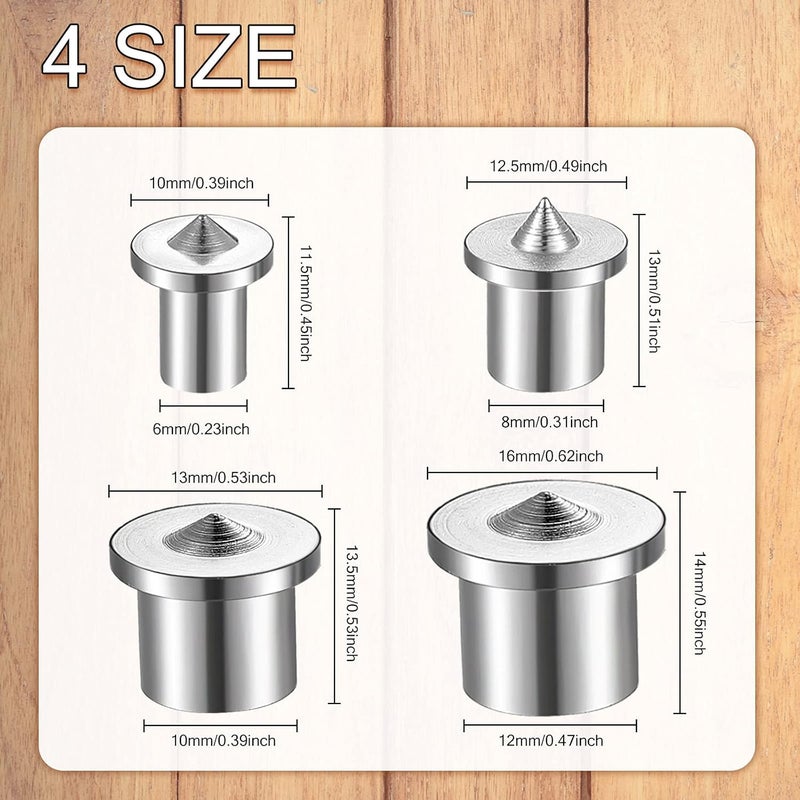 Ferraycle Dowel and Tenon Center Transfer Plugs Doweling Centering Pins Transfer Plugs Drill Hole Tool for Woodworking Tool Accessories (20 Pieces,1/4 5/16 3/8 1/2 Inch) - Image 2