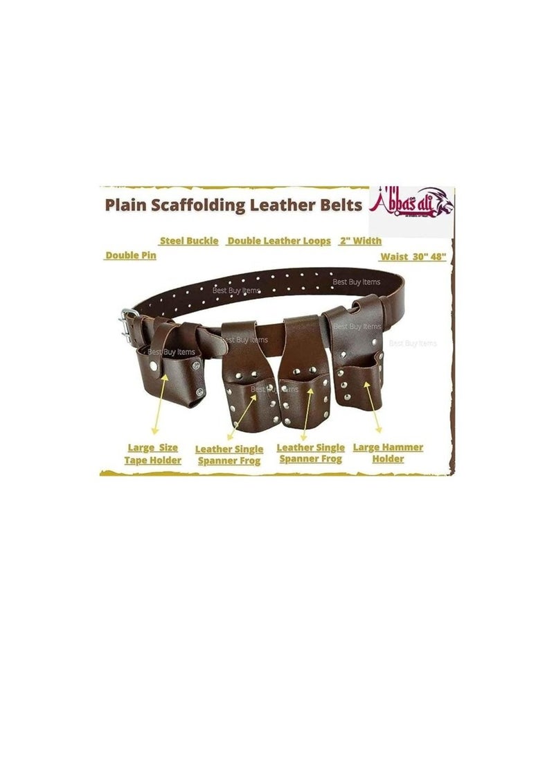 ABBASALI Scaffolding Brown Leather Tools Belt  - Image 2