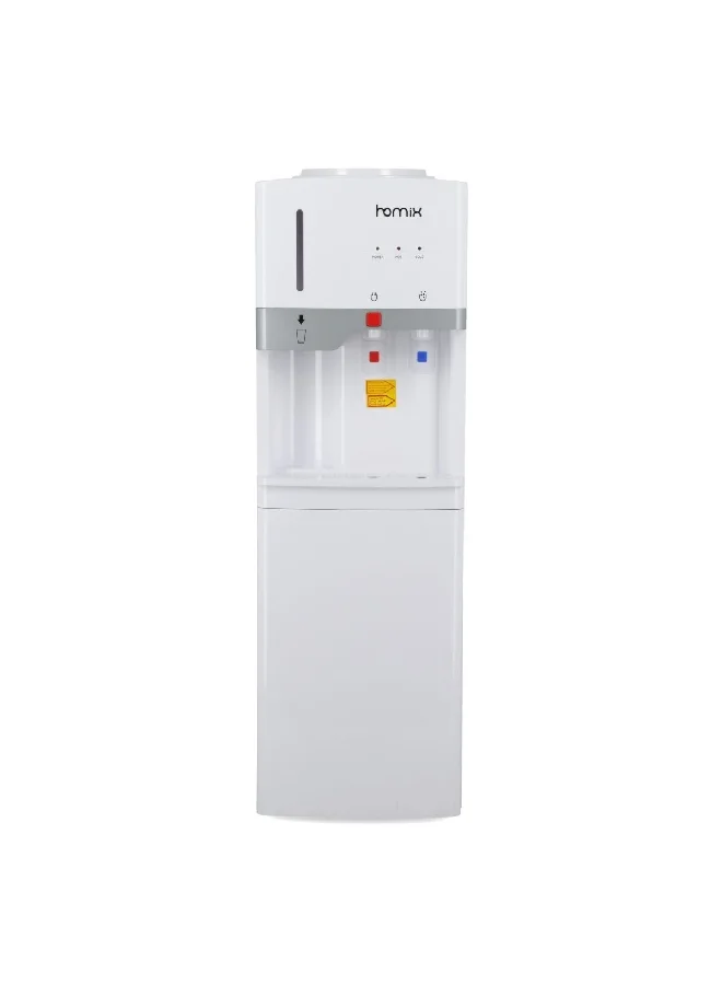 homix Floor Standing Bottom Loading Water Dispenser with Fridge White 98.5 x 33.5 x 34.5 cm YLR-LW-2-5-102LB