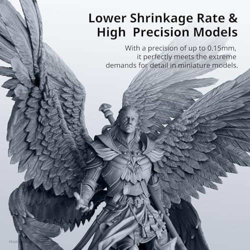 ANYCUBIC Water Washable 3D Printer Resin 2.0, 405nm High Precision 3D Resin, Low Shrinkage Photopolymer Resin for 4K/8K/12K Capable LCD DLP Resin 3D Printer (Grey + Grey, 2000g) - Image 3