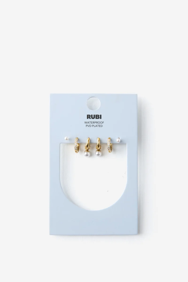 Rubi  Waterproof 3Pk Small Earring for Women | Best Price UAE