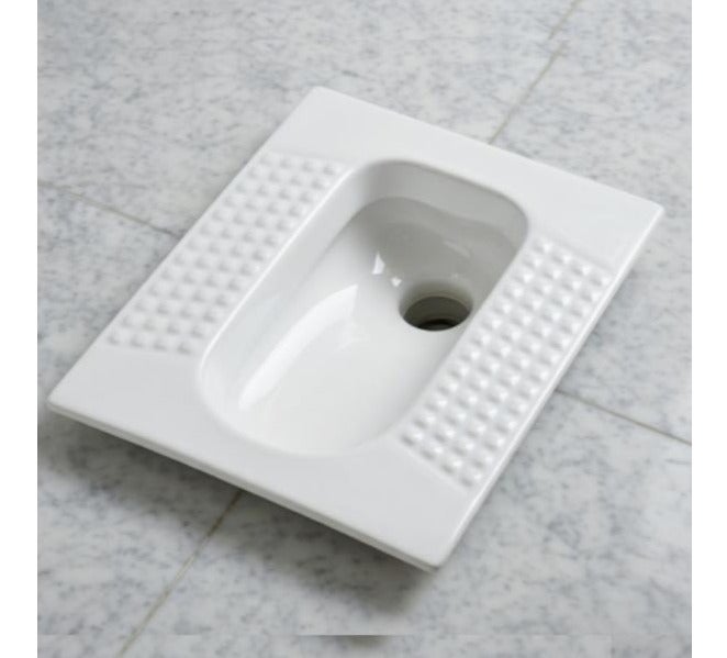OCEANIC OCE-ZT-702 Squatting Pan Floor Mounted Ceramic Wide Platform Toilet Pan White - Image 1