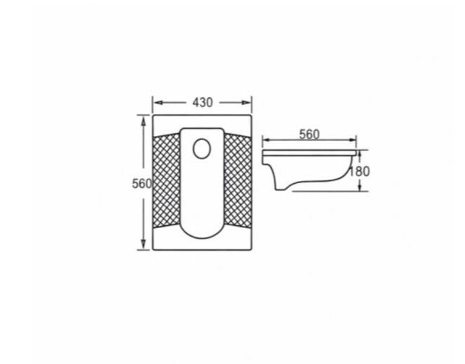 OCEANIC OCE-ZT-702 Squatting Pan Floor Mounted Ceramic Wide Platform Toilet Pan White - Image 2