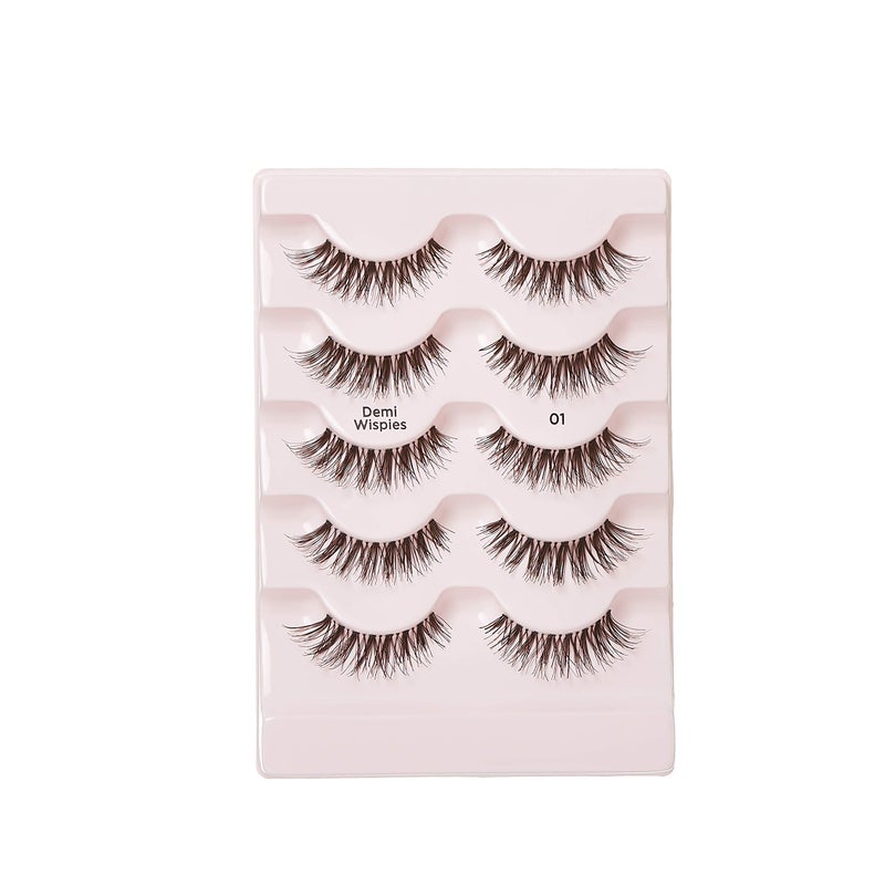 i.Envy i-ENVY 5 Pairs Demi Wispies False Lashes Multi Pack Natural Look Premium 100% Human Hair Fluffy Eyelashes, Volume & Curl, Lightweight, Comfortable, Reusable (3 PACK) - Image 4