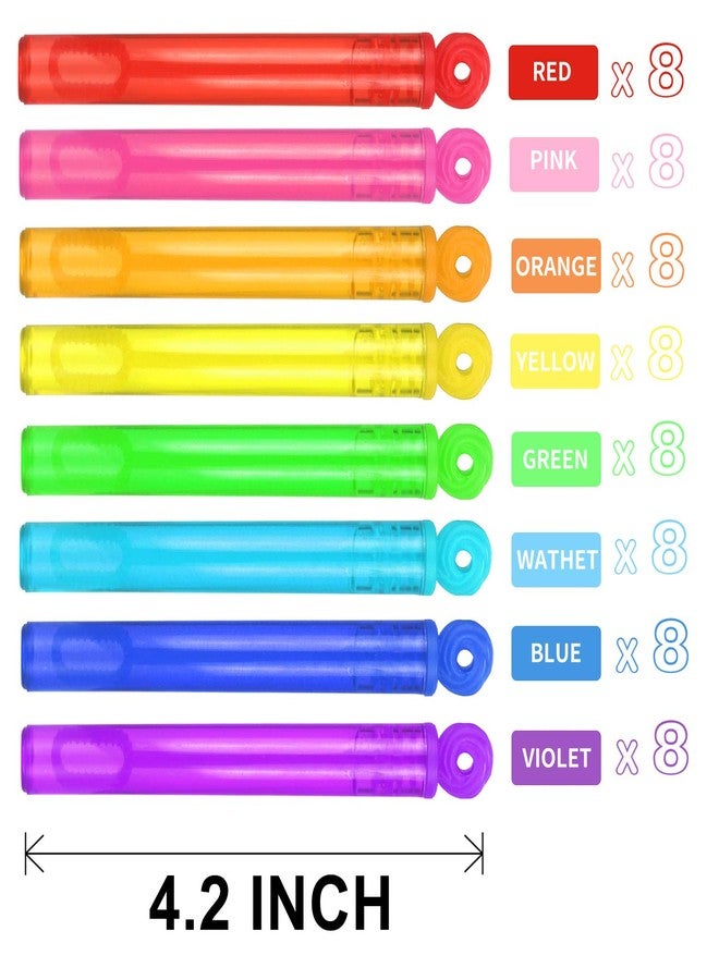Laxdacee Bubble Wands Party Favors Pack of 64, Mini Neon Bubble Wands | Odor-Free Non-Toxic Kids’ Bath Toy/Birthday Treats Bubble Maker Toys for Kids | Outdoor Summer Events & Celebration Toy Gift - Image 2