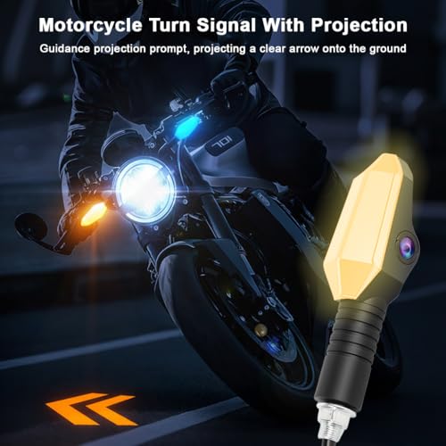 STHIRA® E-Bike Signal Turn Light with Ground Projection, RGB Motorcycle Turn Light with 3 Mode, IP67 Waterproof High-Brightness D12V E-Bike Wiring Warning Light for Front & Rear Installation - Image 5