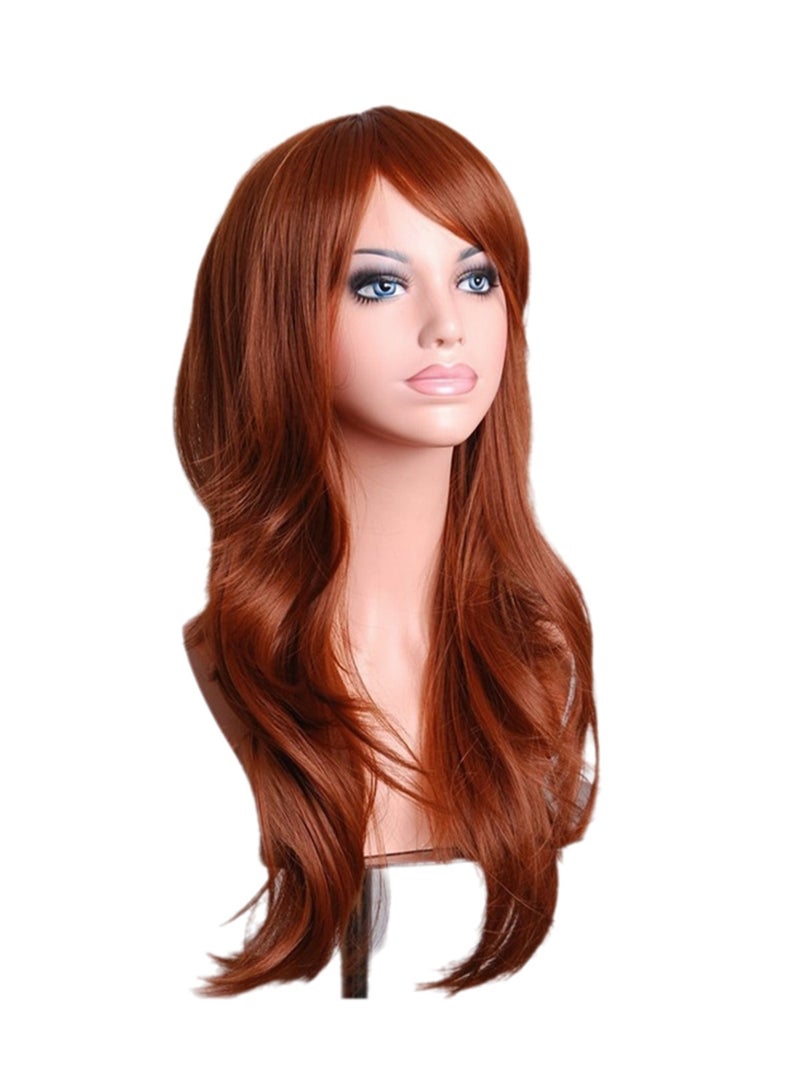 70CM long curly hair air curl high temperature silk curly hair cosplay wig costumes dress up wig - Image 1