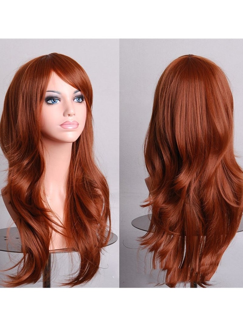 70CM long curly hair air curl high temperature silk curly hair cosplay wig costumes dress up wig - Image 2