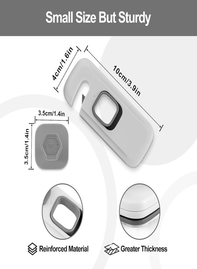 BLIXAR Fridge Locks for Children, Easy to Install Fridge Lock, Child Proof Cupboard Locks No Tools Need or Drill, Freezer Child Lock Apply to Max 1 inch(25mm) Sealing Strip (Grey, 3) - Image 2