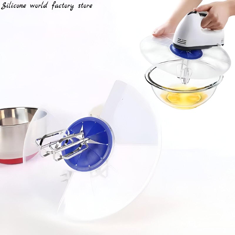 Spill-Resistant Mixer Cap - Large Silicone-Edged Lid for Dough, Eggs, and Water, Fits Pots 18-30cm with Blender Access Hole - Image 2