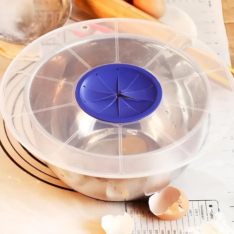 Spill-Resistant Mixer Cap - Large Silicone-Edged Lid for Dough, Eggs, and Water, Fits Pots 18-30cm with Blender Access Hole - Image 5