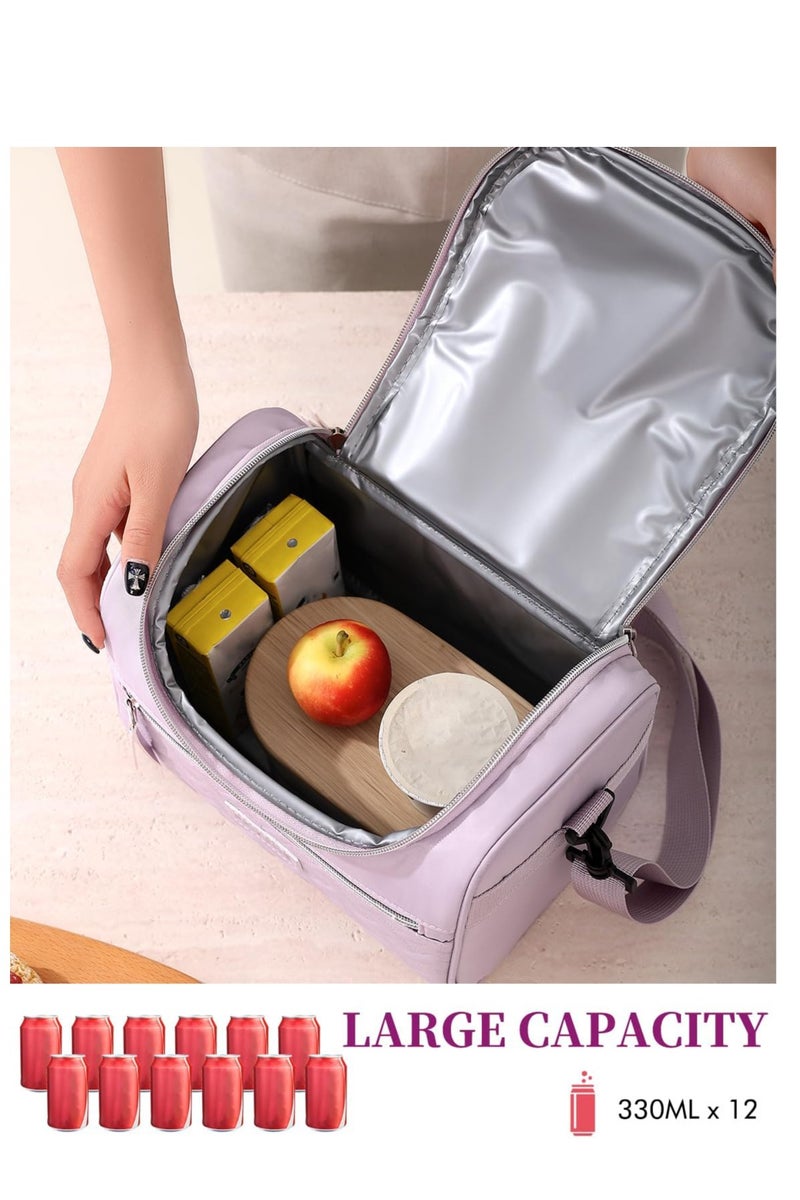 Aurrako Insulated Lunch Box Bag -Large Capacity 10L Thermal Food Bag with Hand Strap for Men/Girls/Kids for Office/School  - Image 5