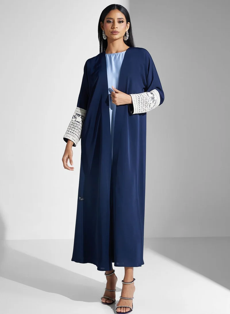 Meem by Mariyah Embellished Sleeve Abaya