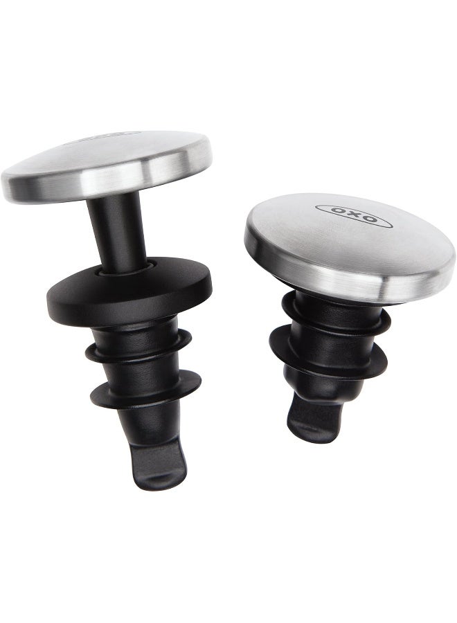 OXO Steel Spillproof Wine Stopper Set  - Image 5