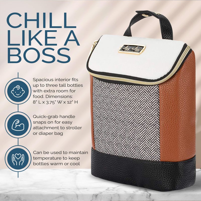 Itzy Ritzy Insulated Bottle Bag - Keeps Bottles Warm or Cool - Holds 3 Bottles & Features Interior Pocket For Ice Pack (Not Included), Coffee and Cream - Image 4