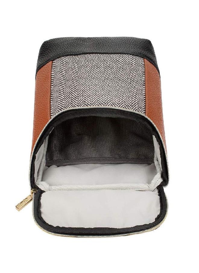 Itzy Ritzy Itzy Ritzy Insulated Bottle Bag - Keeps Bottles Warm or Cool - Holds 3 Bottles & Features Interior Pocket for Ice Pack (Not Included), Coffee and Cream, 12 inches  - Image 4