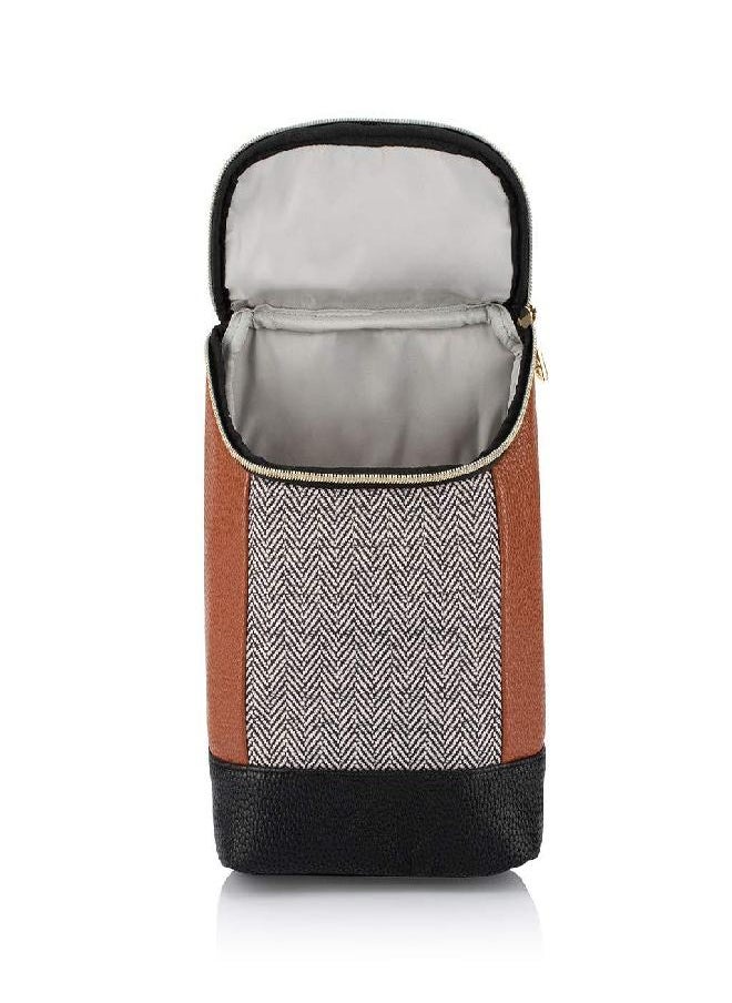 Itzy Ritzy Itzy Ritzy Insulated Bottle Bag - Keeps Bottles Warm or Cool - Holds 3 Bottles & Features Interior Pocket for Ice Pack (Not Included), Coffee and Cream, 12 inches  - Image 2