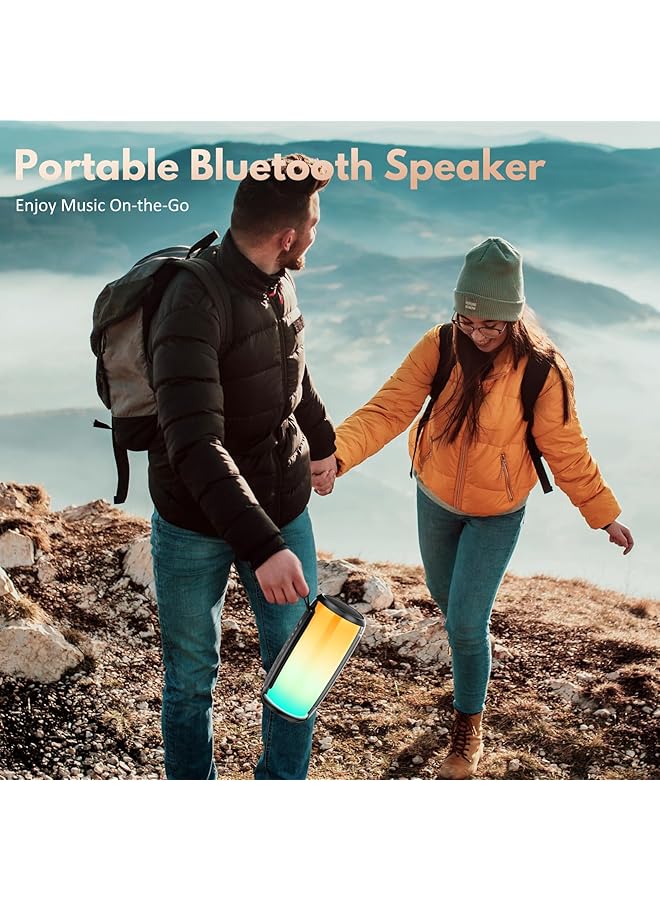 erorex Speaker With Mic System For Singing Portable Bluetooth Speakers With Dazzling Light And 2 Wireless Microphones For Adults Mini Karaoke Set For Home Birthday Gifts Toys For Girls Boys Party  - Image 4