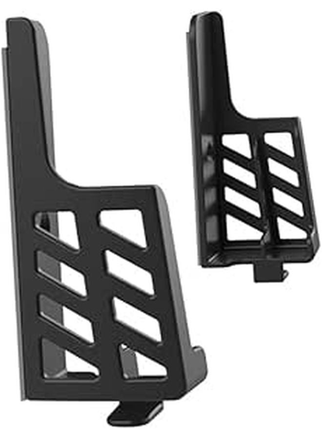 Dual Slot Phone Tablet Holder Black for Kitchen Recipes Online Learning - Image 1