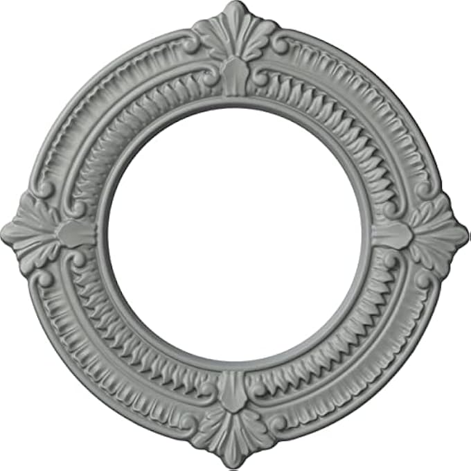 CM11BN BENSON CEILING MEDALLION, 11 1/8"OD X 6 1/8"ID X 5/8"P (FITS CANOPIES UP TO 6 1/8"), FACTORY PRIMED - Image 2