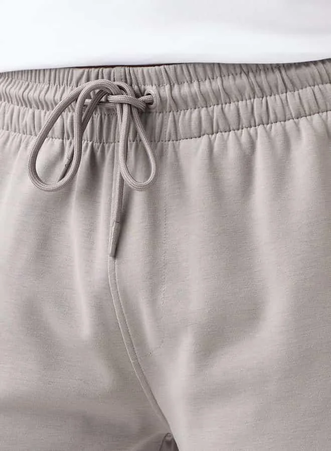 Kappa Kappa Logo Detail Shorts with Drawstring Closure and Pockets