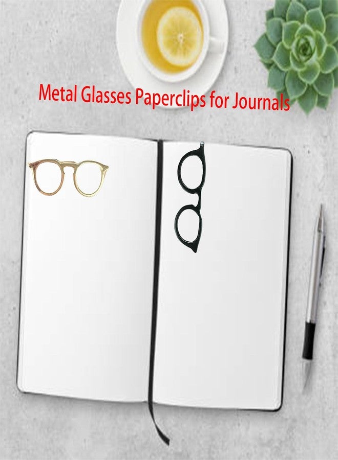 SPANSEE 4 PCS Glasses Paper Clip, Multicolor Metal Glasses Paperclips for Planners and Journals, Bookmark Clips, Decorative Pocket Accessories for Ring Planners - Image 3