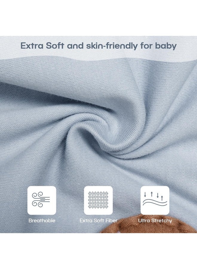 MEXXI Swaddle Baby Sleep Sack With Arms Up, 2 Pack Baby Transitional Swaddle with Double Zipper,100% Organic Cotton Swaddles for Newborns 0.5 TOG (Pistacho Green+Alice Blue, 0-3 Months) - Image 2