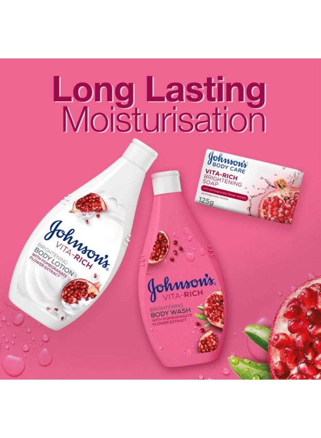Johnson's Vita-Rich Brightening Body Wash With Pomegranate Flower Extract 250 ML 250ml - Image 2