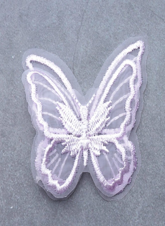 Sowaka 6 Pcs Lace Butterfly Hair Clips Soft Embroidery Flower Hair Decorative Hair Bow Pins for Women Girls Wedding Hair Accessories Halloween Christmas Party Décor (Purple) - Image 4