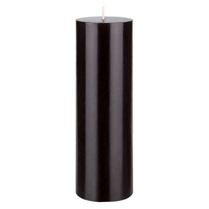 1 pc Unscented Solid Black Pillar Candles Hand Poured Premium Wax Candle 3 Inch x 9 Inch Home Dcor Spas Weddings Occasions Party Centerpieces Holidays Vigils Prayers